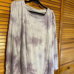 CALVIN KLEIN PERFORMANCE TIE-DYED LONG SLEEVED T-SHIRT
